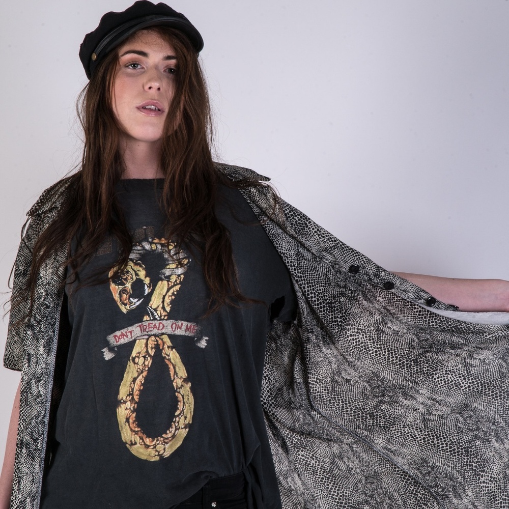 Vintage Snakeskin Printed Dress